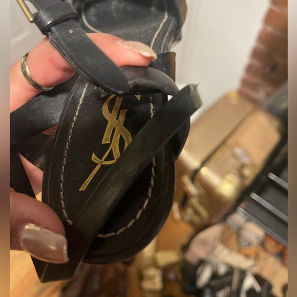 Authentic YSL Tribute Platform Sandals - one strap is ripped (priced to sell) - Picture 8 of 10